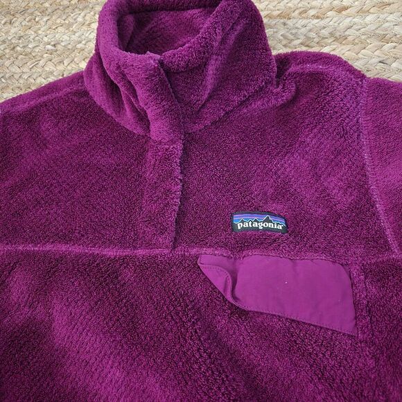 Patagonia Womens Re-Tool Snap-T Fleece Pullover Berry Size Medium - Picture 3 of 7
